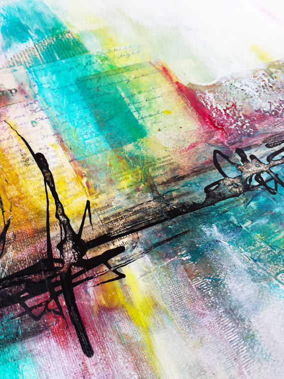 Acrylic Binder: De sleutel tot diepte en textuur in je kunst - Siona Snel abstracte mixed media kunst en workshops