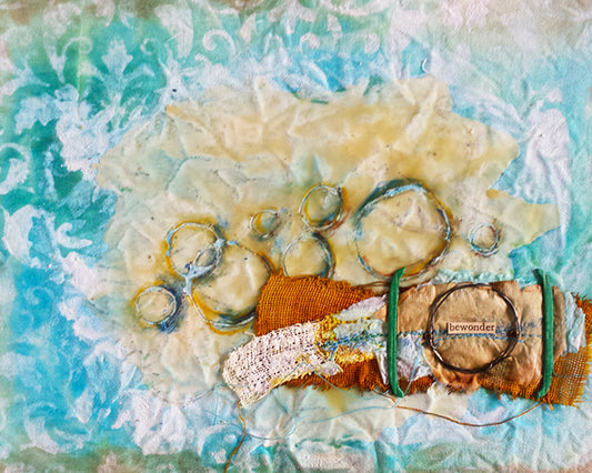 Mixed media workshop Was op textiel