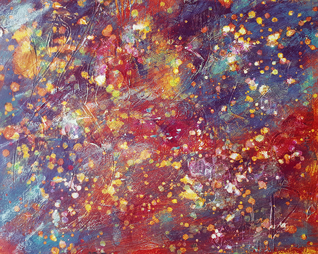 Mixed media workshop Heelal sionasnel.com