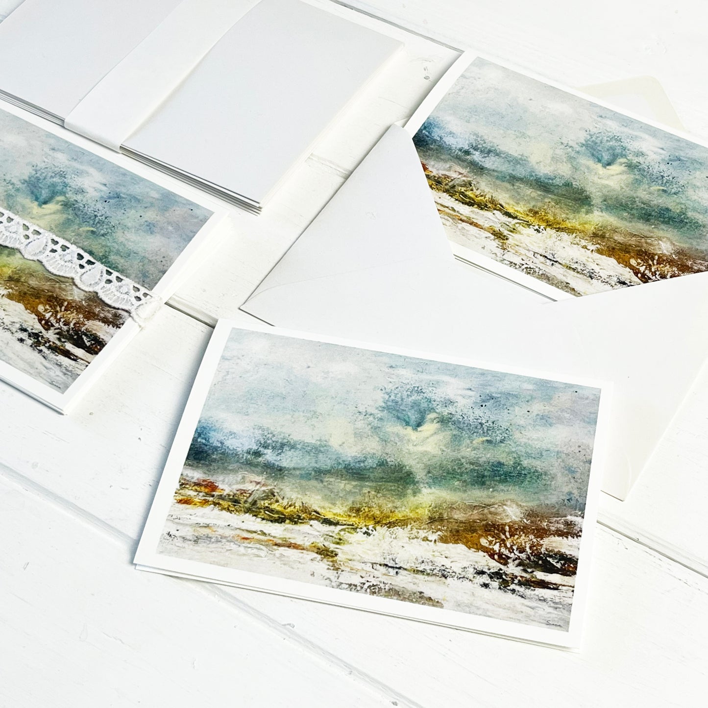 Kunstkaarten set sneeuwlandschap