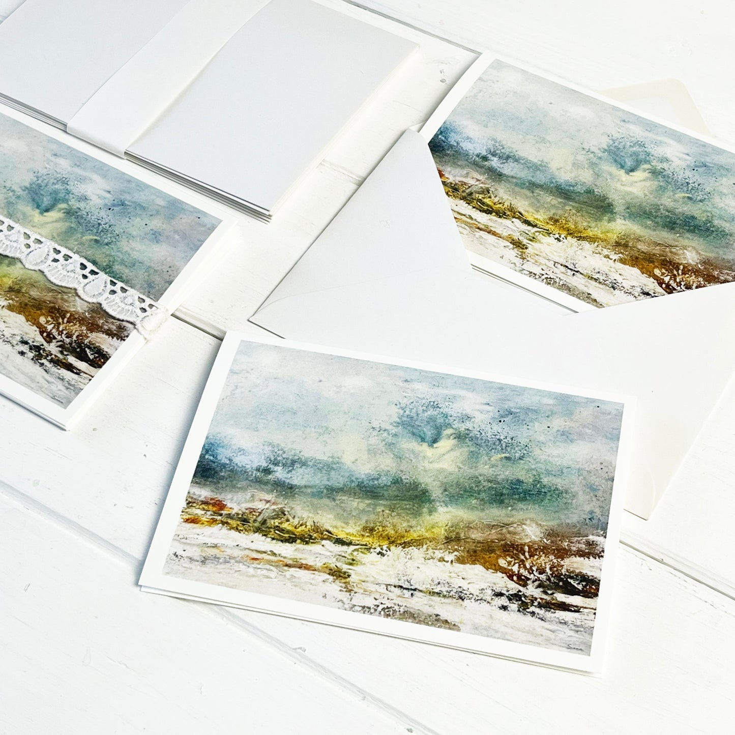 Kunstkaarten set sneeuwlandschap sionasnel.com