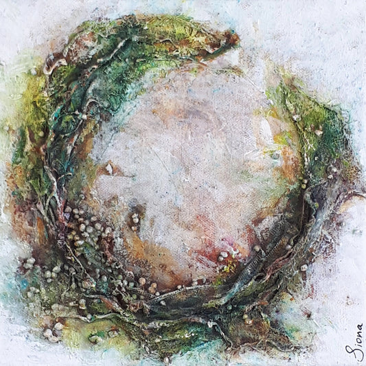 abstracte mixed media kunst