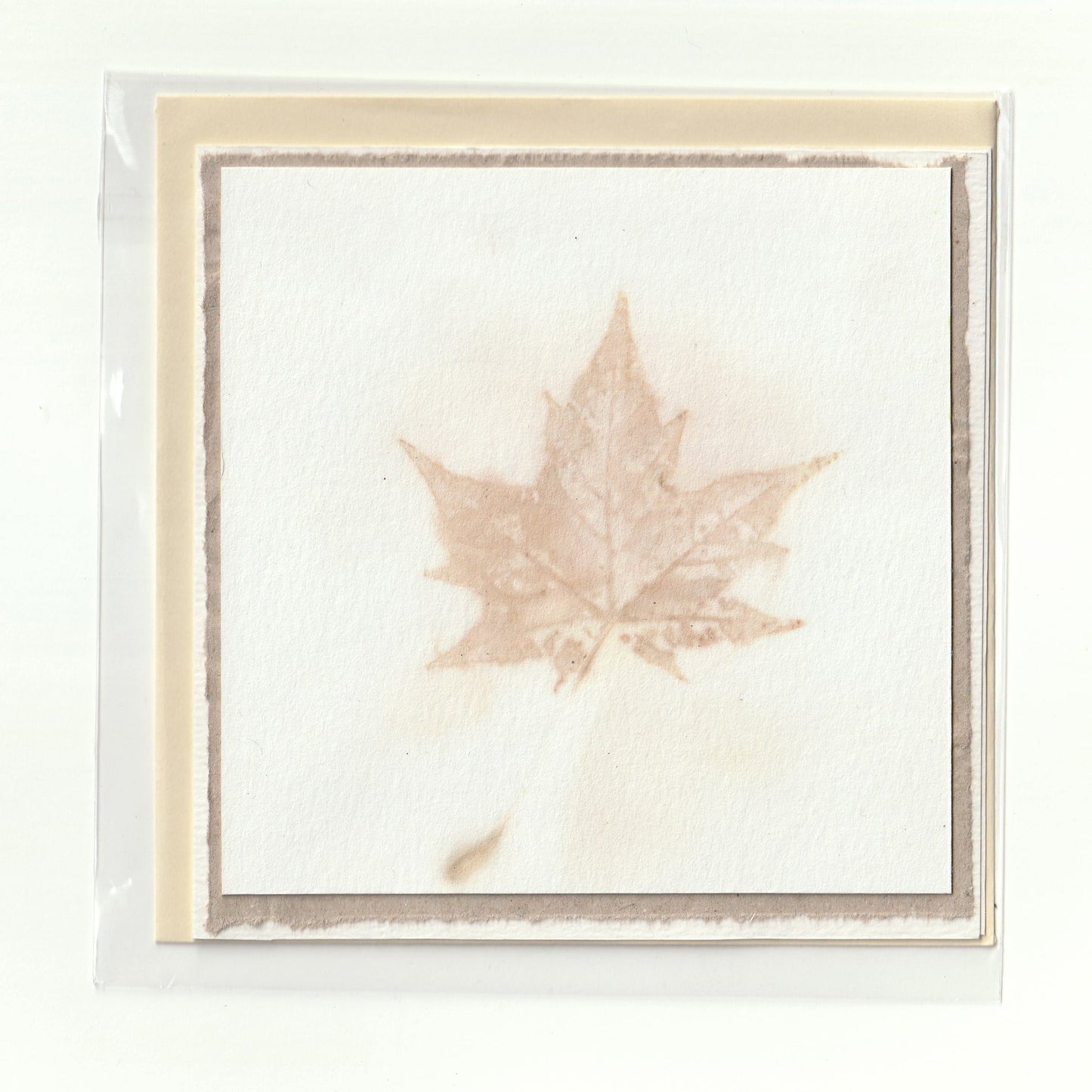 Handgemaakte kaart met ecoprint Siona Snel