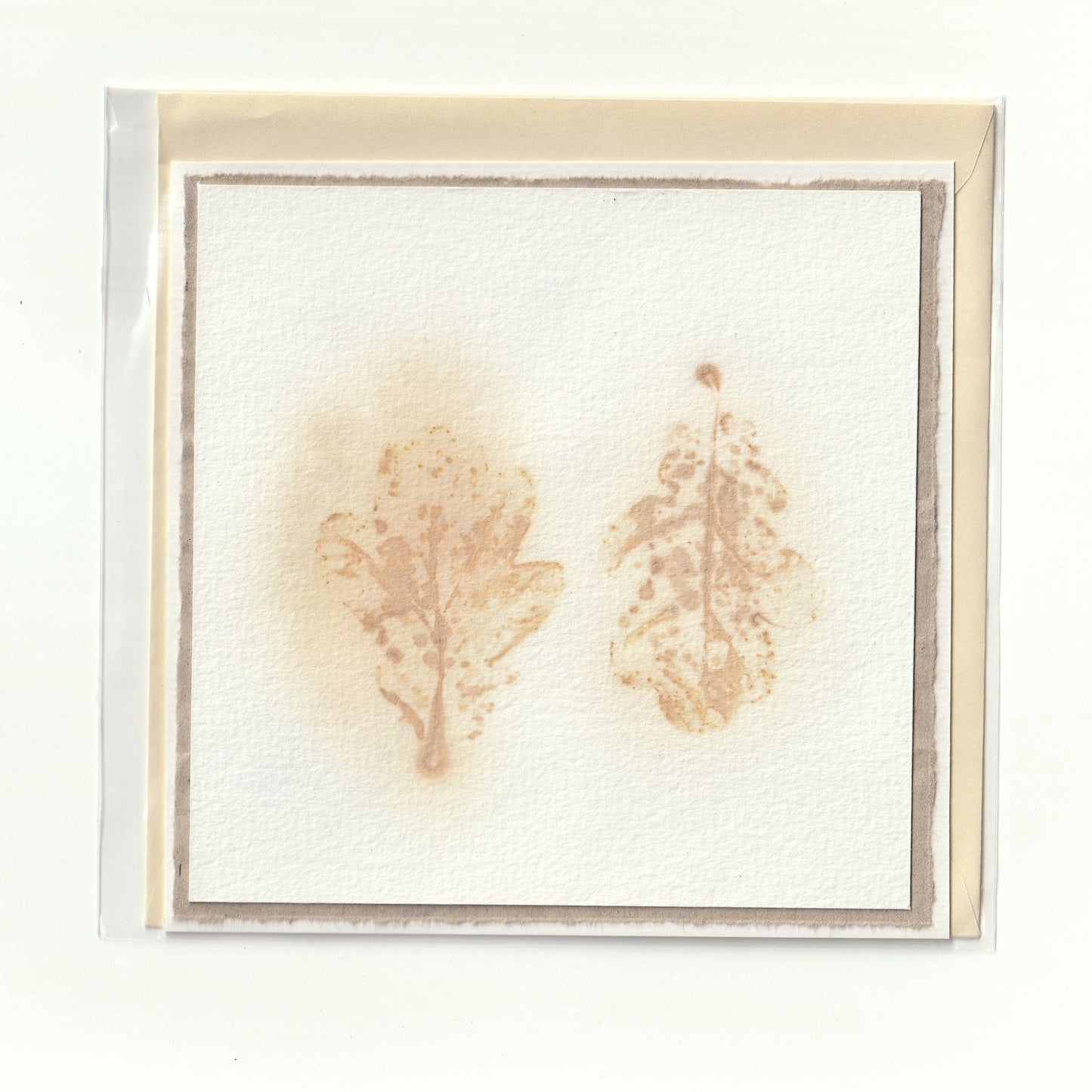 Handgemaakte kaart met ecoprint (2) Siona Snel