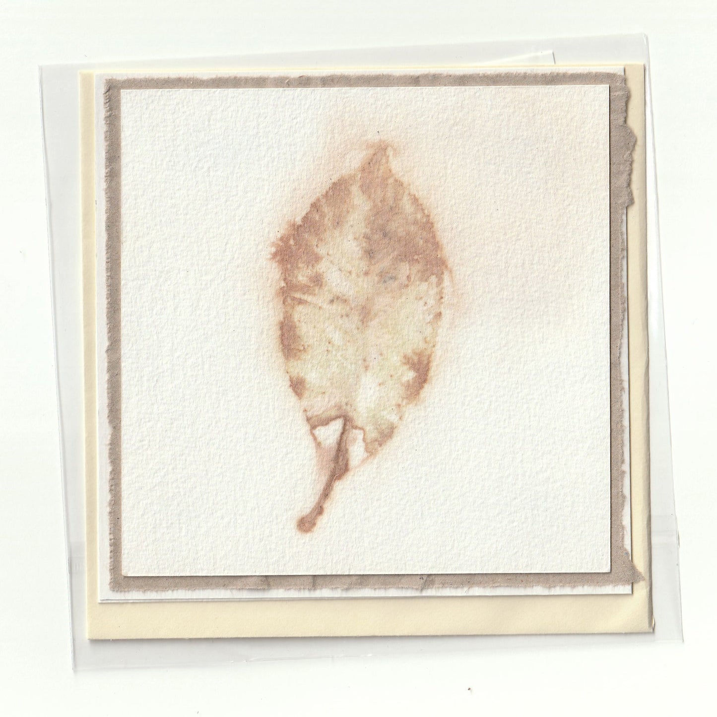 Handgemaakte kaart met ecoprint (12) Siona Snel