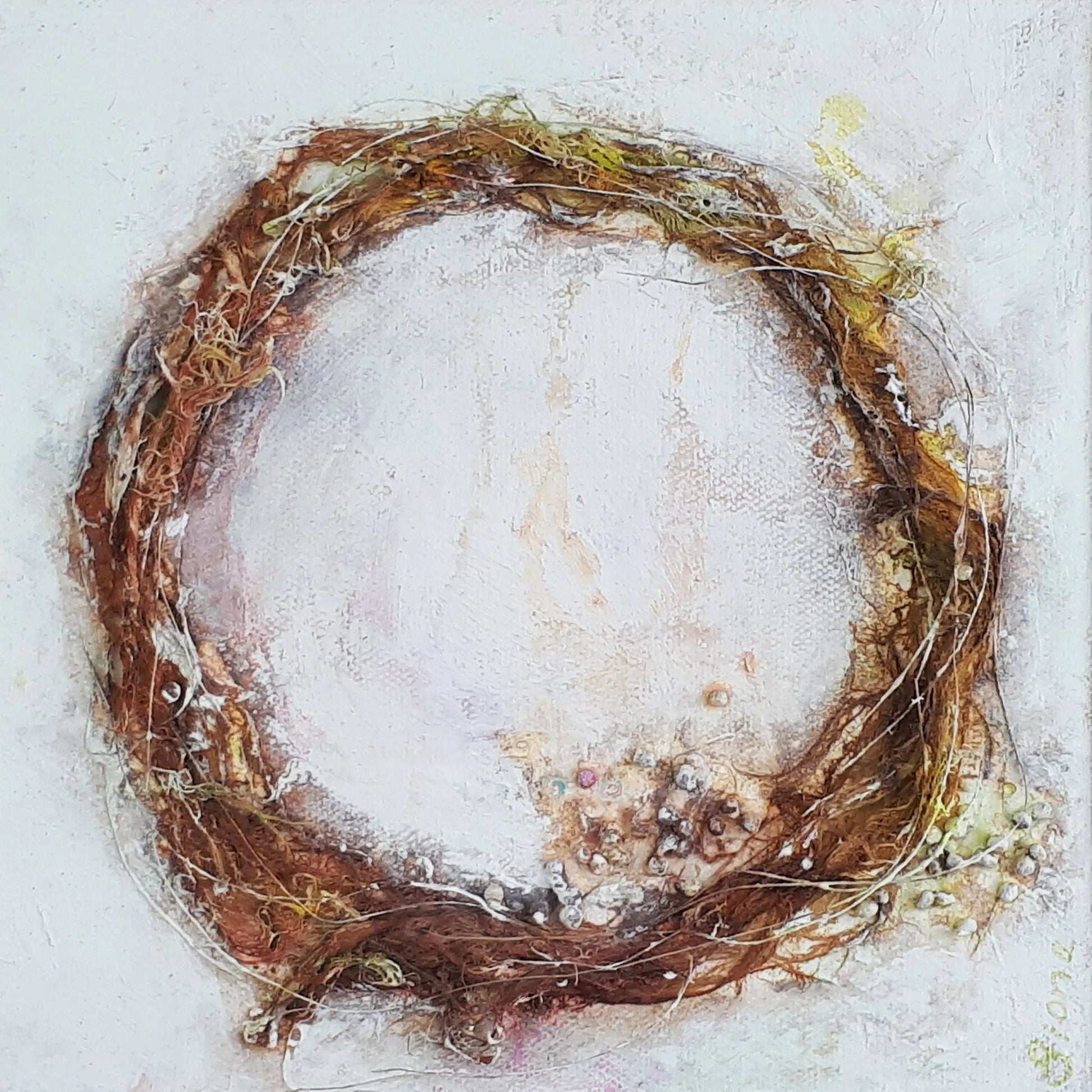 Abstracte mixed media kunst