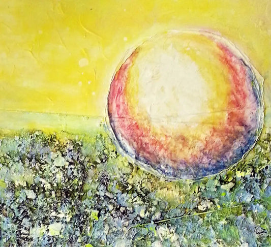 Abstracte mixed media kunst