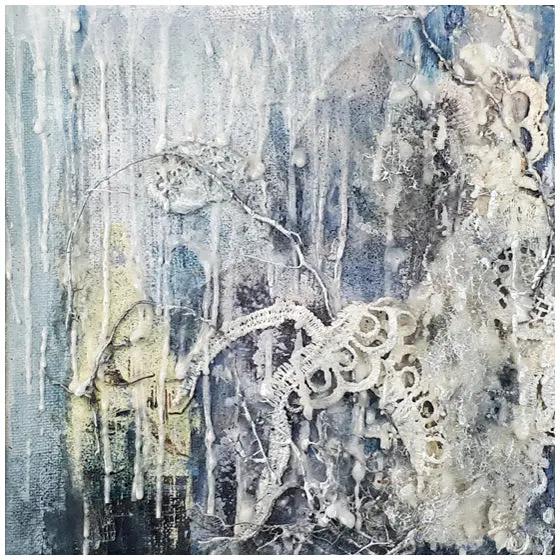 Abstracte mixed media kunst