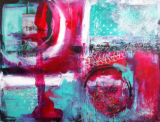 Mixed Media painting techniques course (blue)